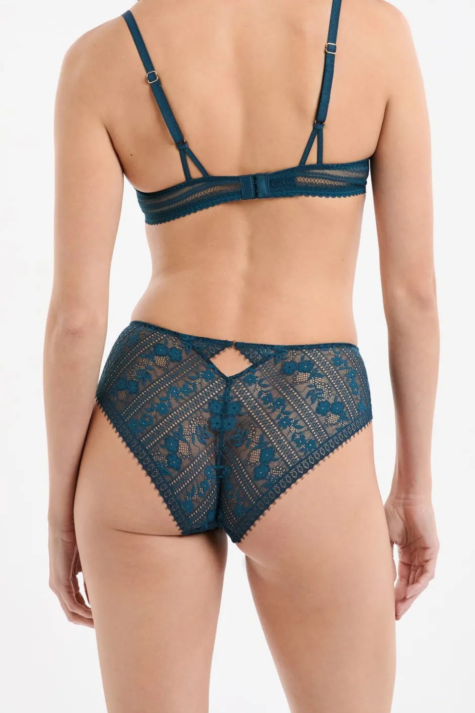 ETAM Braguitas Encaje|Culotte|Braga culotte de encaje AZUL TINTA