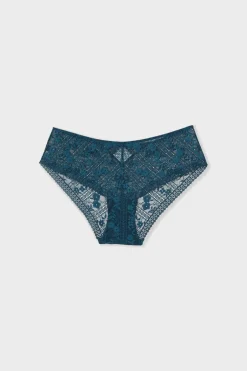 ETAM Braguitas Encaje|Culotte|Braga culotte de encaje AZUL TINTA