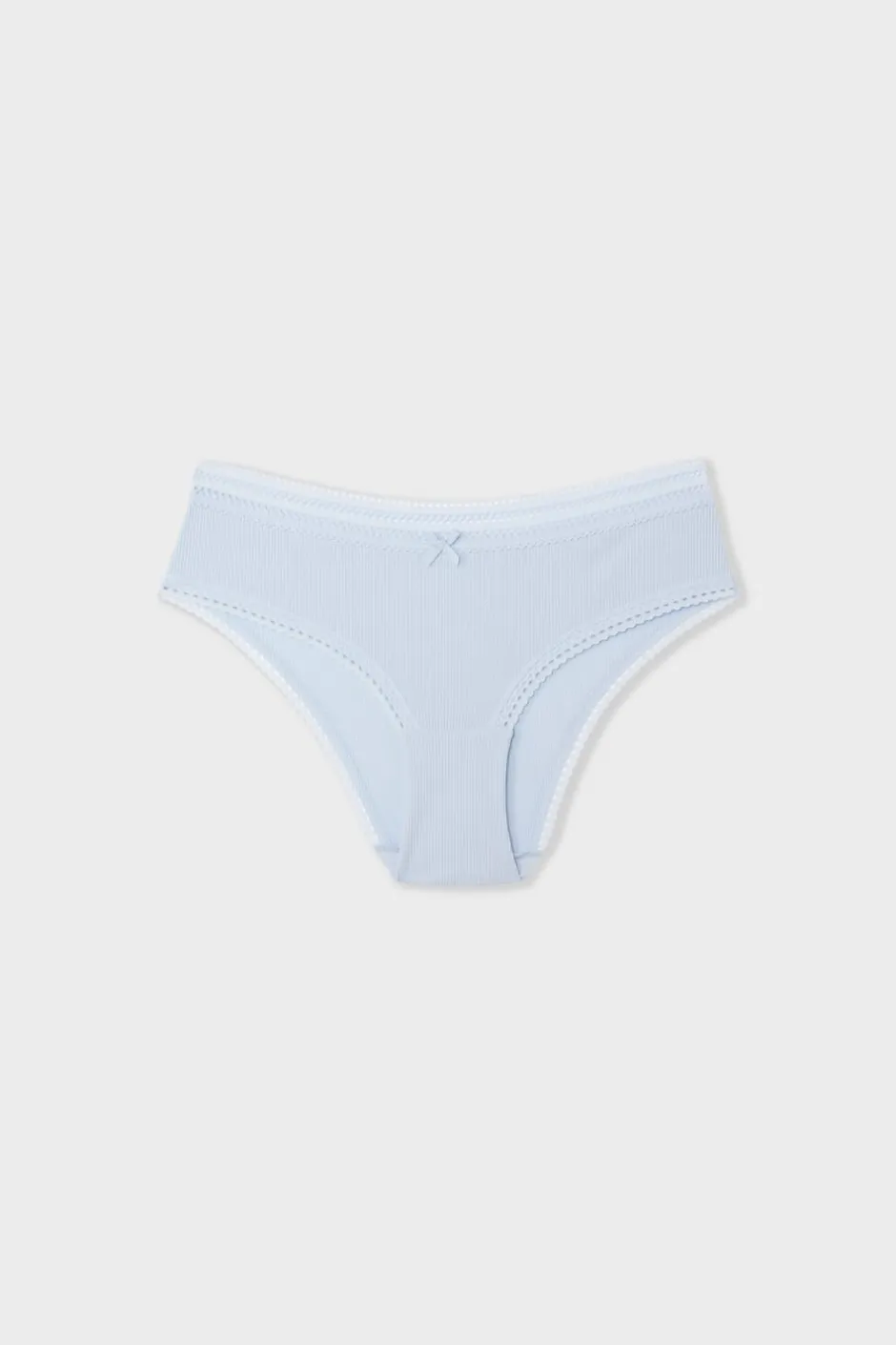 ETAM Culotte|Braguitas Party|Braga culotte de microfibra con detalles de encaje AZUL CIELO
