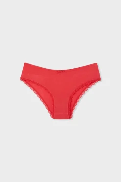ETAM Brasileña|Braguitas Party|Braga culotte lisa ROJO