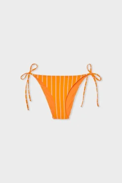 ETAM Anudadas|Bikini|Braga de bikini a rayas con lazada IMP FD NARANJA