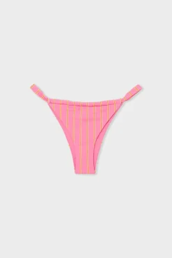 ETAM High Leg|Brasileñas|Braga de bikini brasileña a rayas IMP FOND ROSA