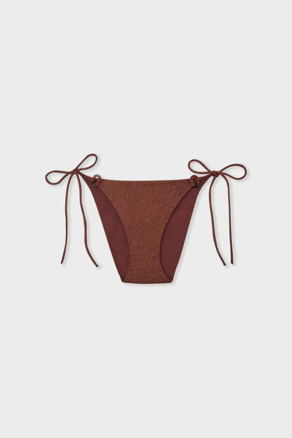 ETAM Anudadas|Bikini|Braga de bikini con cordones CHOCOLATE