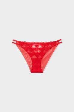 ETAM Braguita|Braga de encaje con motivos de corazones ROJO