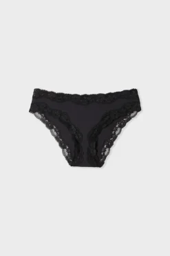 ETAM Braguita|Braga de microfibra y encaje NEGRO