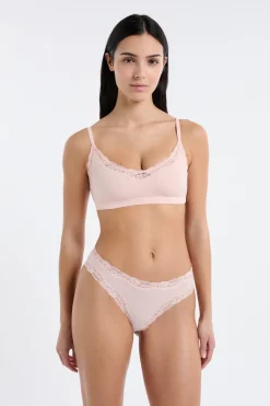 ETAM Braguita|Braga de microfibra y encaje ROSA EMPOLVADO