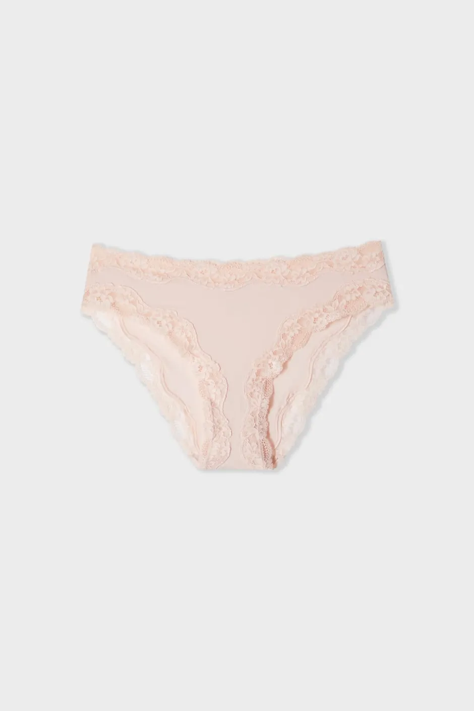 ETAM Braguita|Braga de microfibra y encaje ROSA EMPOLVADO