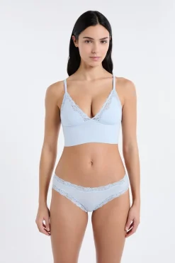 ETAM Braguita|Braga de microfibra y encaje AZUL CIELO