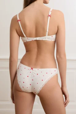 ETAM Braguita|Braga de punto elástico con estampado de corazones IMP FD BLANCO