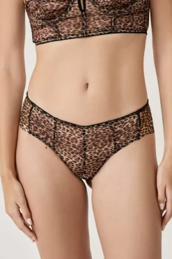 ETAM Culotte|Novedades Braguitas|Braga de tul MARRON