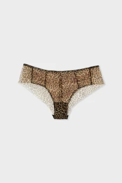 ETAM Culotte|Novedades Braguitas|Braga de tul MARRON