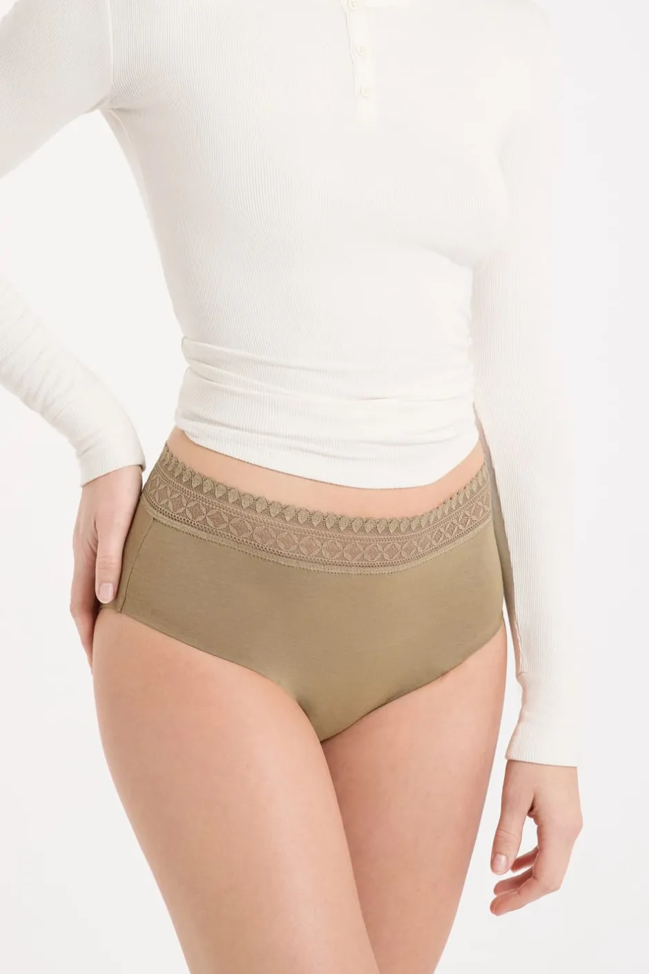ETAM Culotte|Braga menstrual - Flujo abundante C.KAKI