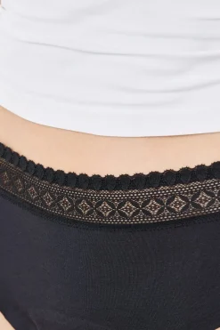 ETAM Culotte|Braguitas Menstruales|Braga menstrual - Flujo medio NEGRO