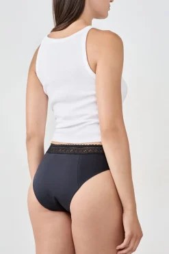 ETAM Braguita|Braguitas Menstruales|Braga menstrual de algodón - Flujo abundante NEGRO
