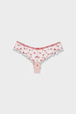 ETAM Brasileña|Braguitas Party|Bragas brasileñas bordadas ROSA EMPOLVADO