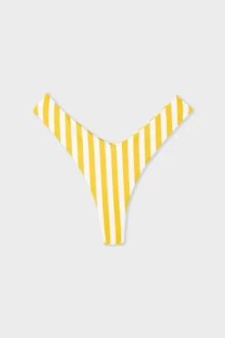 ETAM High Leg|Brasileñas|Braguita bikini brasileña talle alto a rayas AMARILLO SOL
