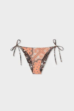 ETAM Anudadas|Bikini|Braguita bikini lazada estampada reversible ESTAMPADO FONDO MARR&Oacute;N