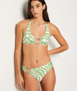 ETAM Hipster Y Shorty|Braguita brasileña con detalle de anilla FONDO VERDE IMP