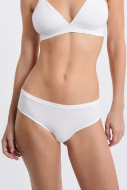 ETAM Braguitas Novias|Brasileña|Braguita brasileña de algodón orgánico elástico BLANCO