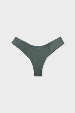 ETAM High Leg|Brasileñas|Braguita brasileña de bikini tiro alto brillante VERDE