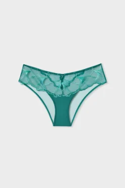 ETAM Braguitas Encaje|Brasileña|Braguita brasileña de encaje VERDE OSCURO