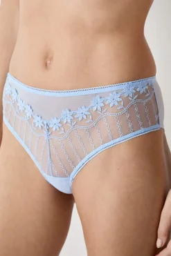 ETAM Brasileña|Braguita brasileña de tul bordado AZUL