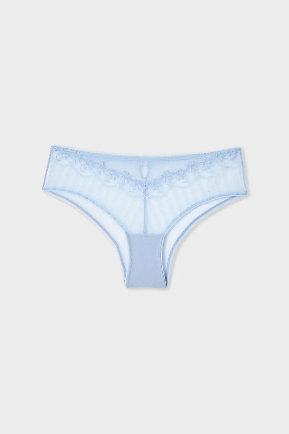 ETAM Brasileña|Braguita brasileña de tul bordado AZUL