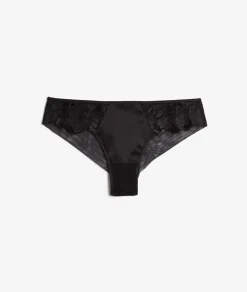 ETAM Brasileña|Braguita brasileña de tul bordado NEGRO