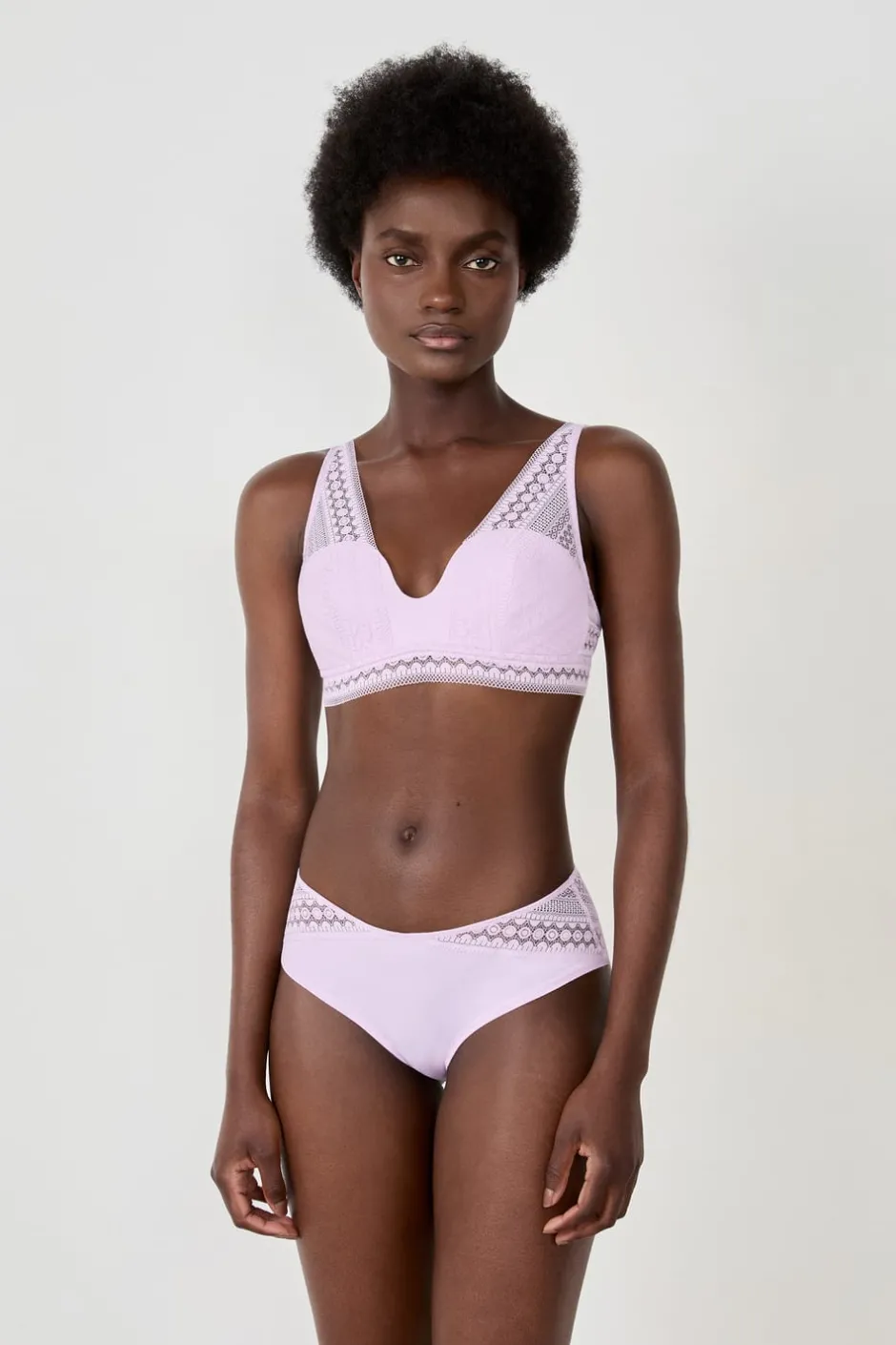 ETAM Braguitas Encaje|Culotte|Braguita con encaje LILA