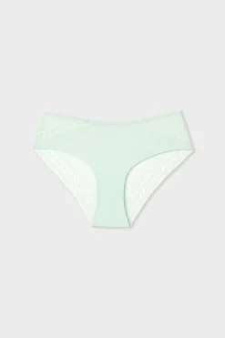 ETAM Braguitas Encaje|Culotte|Braguita con encaje VERDE P&Aacute;LIDO