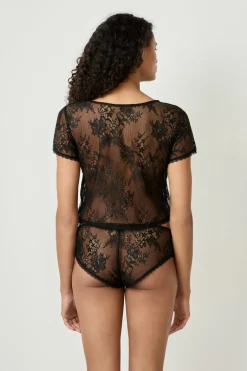 ETAM Pijamas Sexy|Partes De Abajo De Pijama|Braguita culotte bordada NEGRO