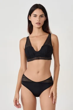 ETAM Braguitas Encaje|Culotte|Braguita culotte con detalle de encaje NEGRO