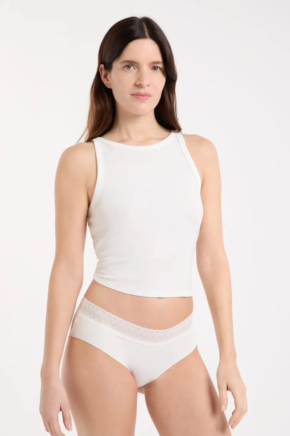 ETAM Culotte|Braguitas Party|Braguita culotte de algodón sin costuras BLANCO