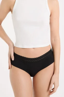 ETAM Culotte|Braguitas Party|Braguita culotte de algodón sin costuras NEGRO