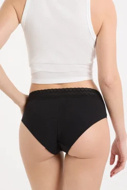 ETAM Culotte|Braguitas Party|Braguita culotte de algodón sin costuras NEGRO