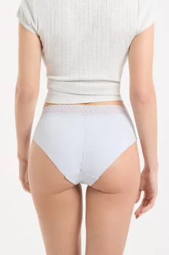 ETAM Culotte|Braguitas Party|Braguita culotte de algodón sin costuras GRIS CLARO