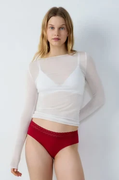 ETAM Culotte|Braguita culotte de algodón sin costuras CARDINAL