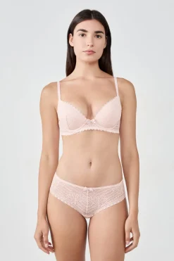 ETAM Braguitas Novias|Braguitas Encaje|Braguita culotte de encaje ROSA EMPOLVADO