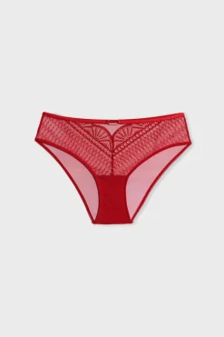 ETAM Culotte|Braguitas Encaje|Braguita culotte de encaje ROJO