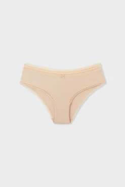 ETAM Culotte|Braguitas Party|Braguita culotte de microfibra con detalle de encaje NATURAL