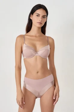 ETAM Braguitas Novias|Braguitas Invisibles|Braguita culotte de microfibra satinada TOPO