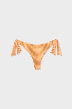 ETAM Anudadas|Brasileñas|Braguita de bikini brasileña lazada estampada NARANJA