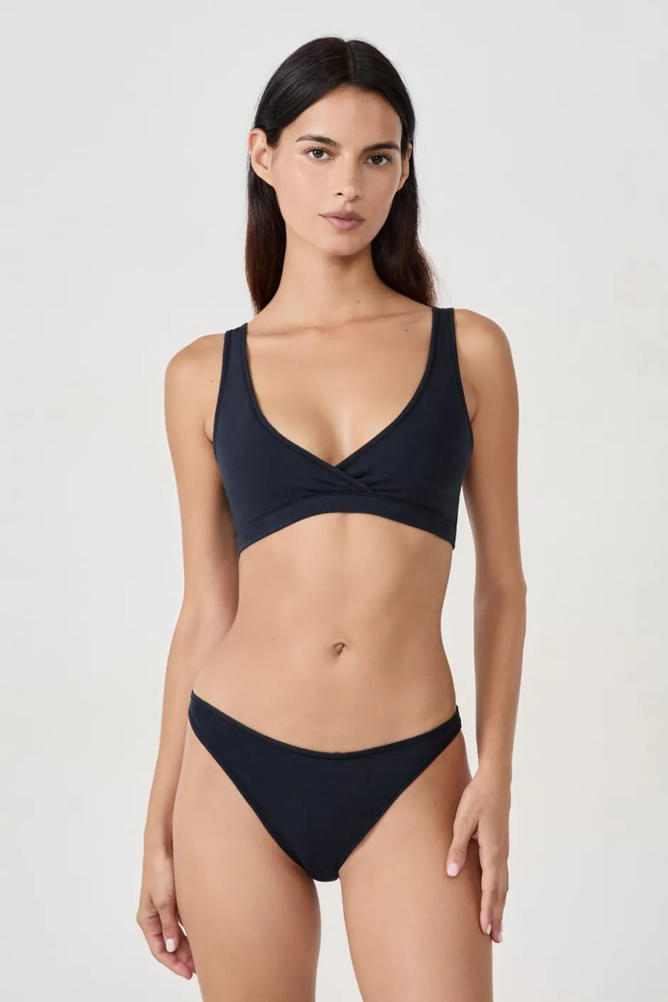 ETAM Braguita|Braguita de bikini de algodón NEGRO