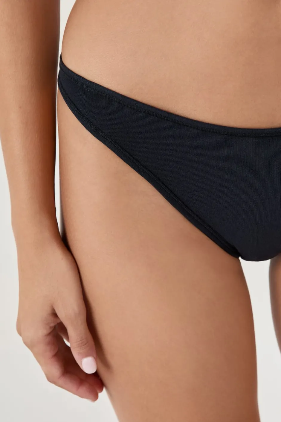 ETAM Braguita|Braguita de bikini de algodón NEGRO