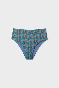 ETAM Talle Alto|Braguita de bikini de cintura alta brillante ESTAMPADO