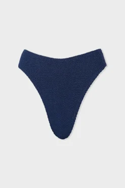 ETAM High Leg|Braguita de bikini de tiro alto brillante AZUL NOCHE