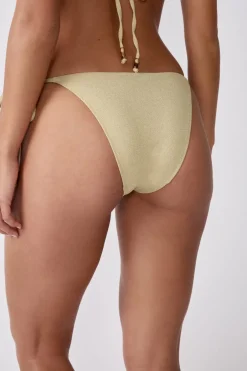 ETAM Anudadas|Bikini|Braguita de bikini de tiras brillantes DORADO