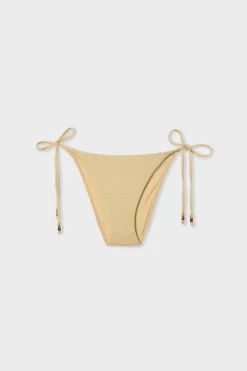 ETAM Anudadas|Bikini|Braguita de bikini de tiras brillantes DORADO