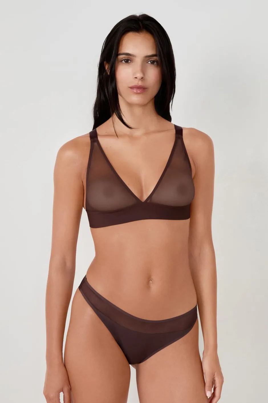 ETAM Braguitas Novias|Braguitas Invisibles|Braguita de malla CHOCOLATE