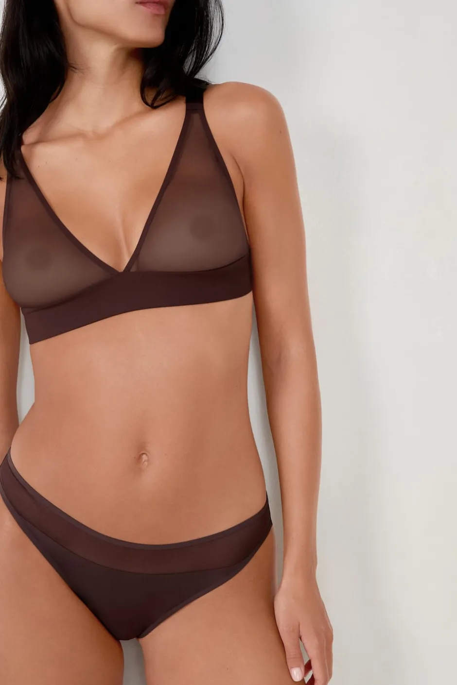 ETAM Braguitas Novias|Braguitas Invisibles|Braguita de malla CHOCOLATE